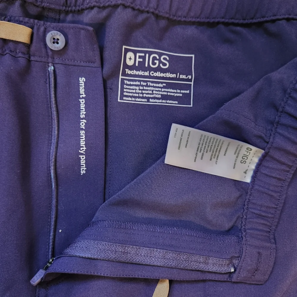 Figs Plus Size Purple Scrub Pant 5XL